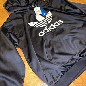 adidas Navy Hoodie with Blue Trefoil Tag